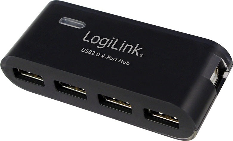 HUB extern LOGILINK, porturi USB: USB 2.0 x 4, conectare prin USB 2.0, alimentare retea 220 V, negru, "UA0085"