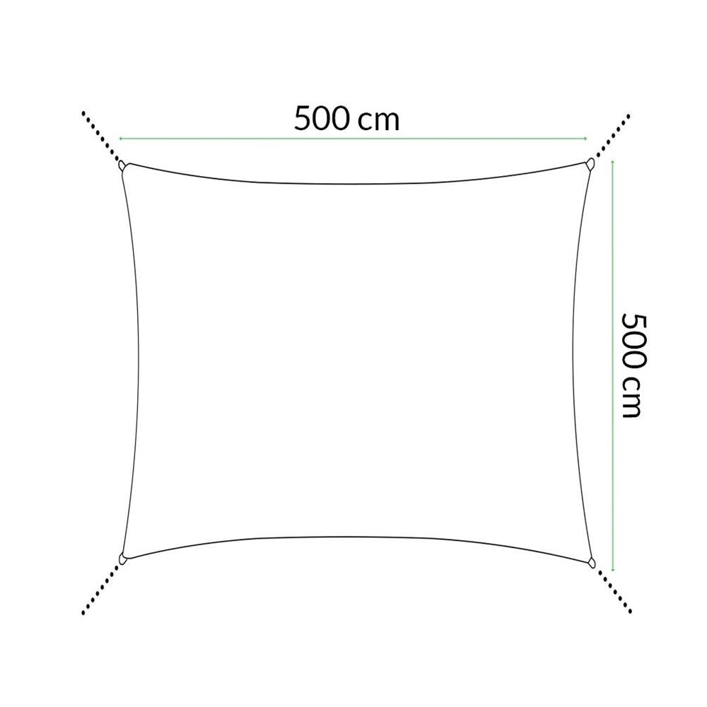 Copertina prelata de soare Sersimo SN120, patrata, impermeabila cu protectie UV, 5x5m, ecru