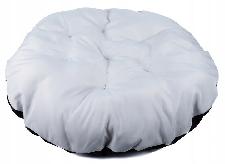 Scaun rotund Sersimo tip leagan suspendat cu perna Super Confort Plus, casa sau gradina, gri