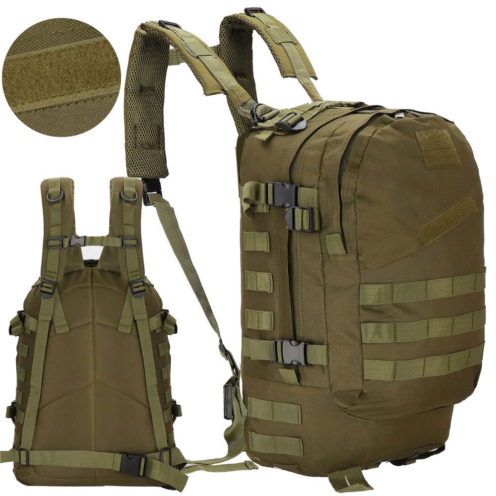 Rucsac militar pentru drumetie, impermeabil, compartimentat, 35L, verde