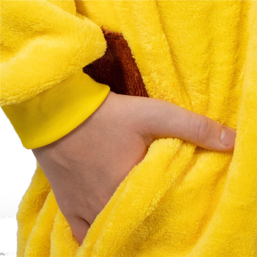 Pijama tip salopeta pentru copii, model Pikachu, marime 120-130 cm