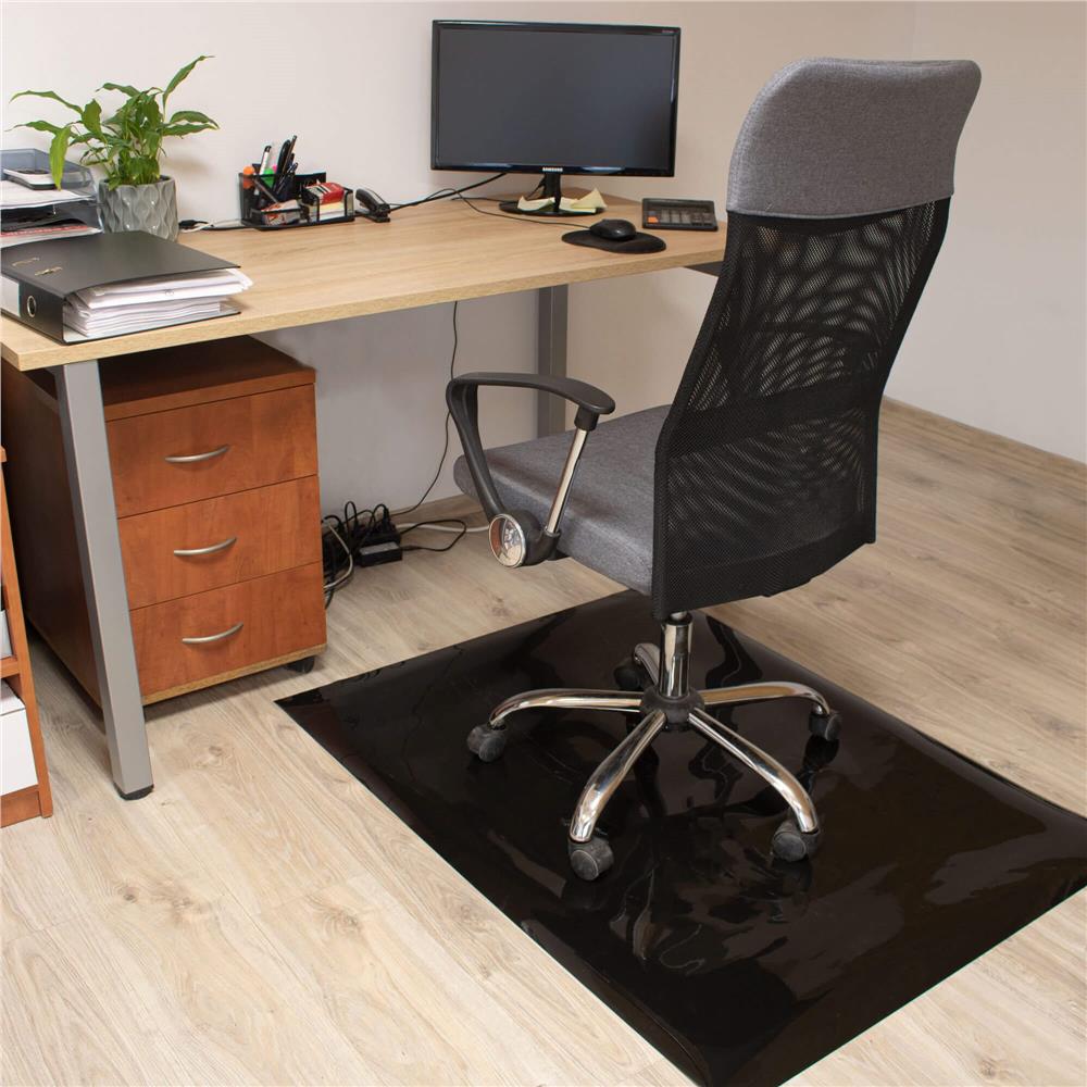 Protectie parchet pentru scaun de birou, polipropilena, 100x70cm, negru