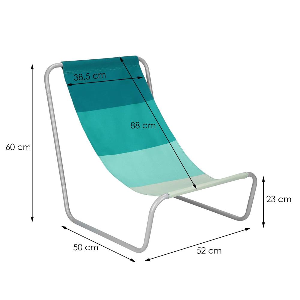 Scaun de plaja Sersimo GC025, pliabil, 90kg, 52x88cm, verde