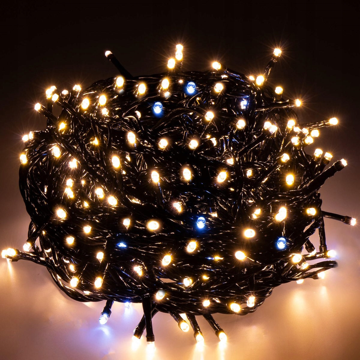 Instalatie lumini pentru bradul de Craciun, 81,5 metri, 1000 LED-uri cu flash, galben