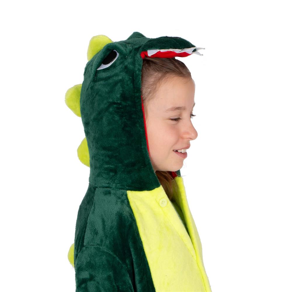 Pijama tip salopeta pentru copii, model Dragon, marime 130-140cm