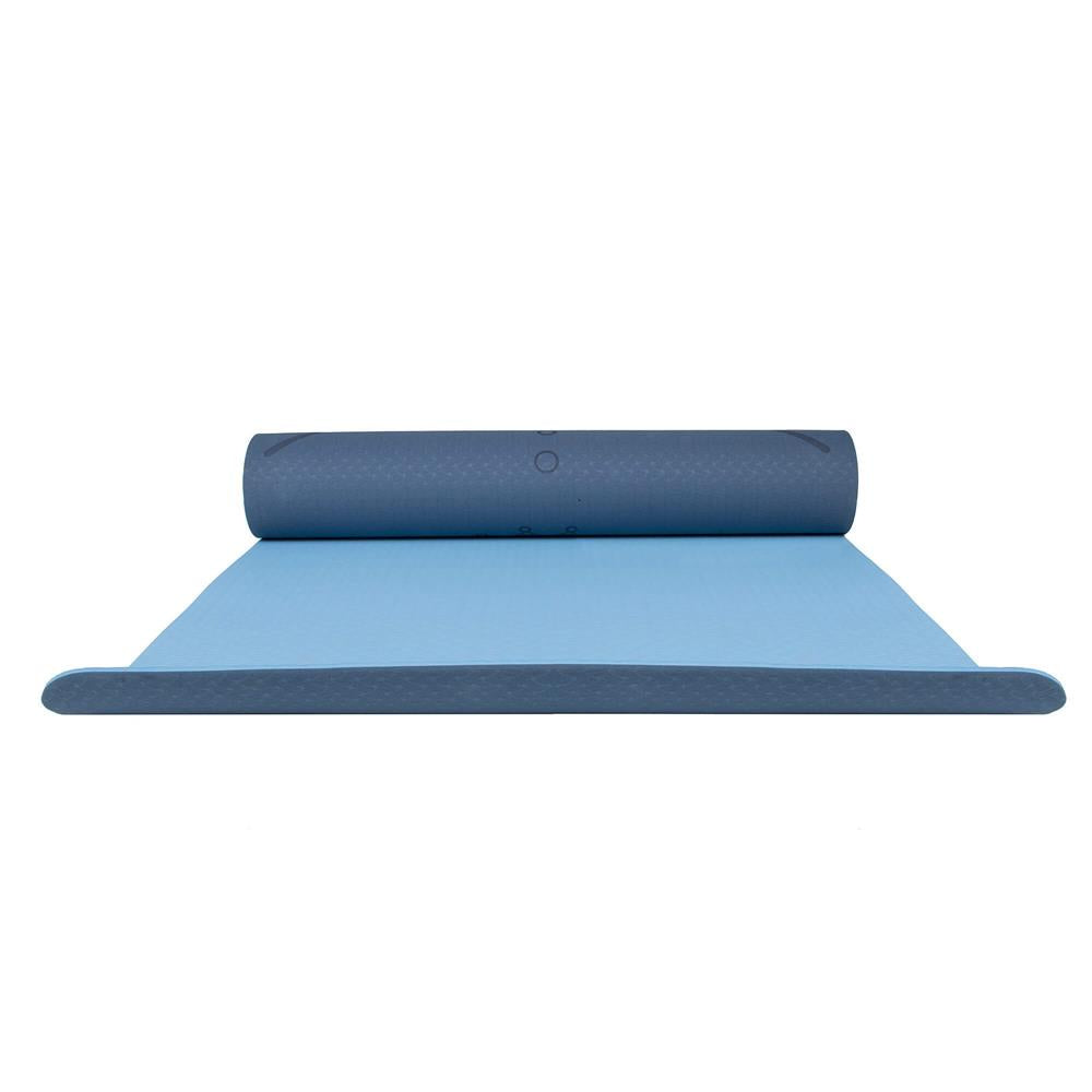 Saltea pentru antrenament, yoga, fitness, aerobic, pilates, exercitii la sol, 183x61cm, albastru