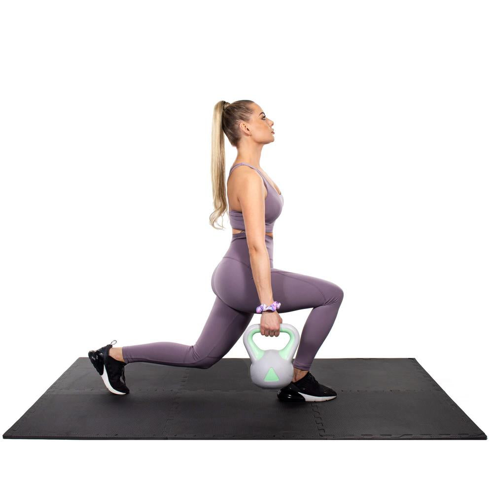 Set covoras de protectie saltea de antrenament, tip puzzle, 6 piese de 60x60cm, 12mm