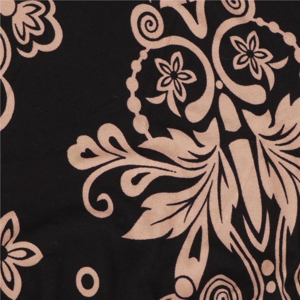 Set 4 huse pentru scaun, marime universala, poliester si spandex, 38x70cm, negru, bej