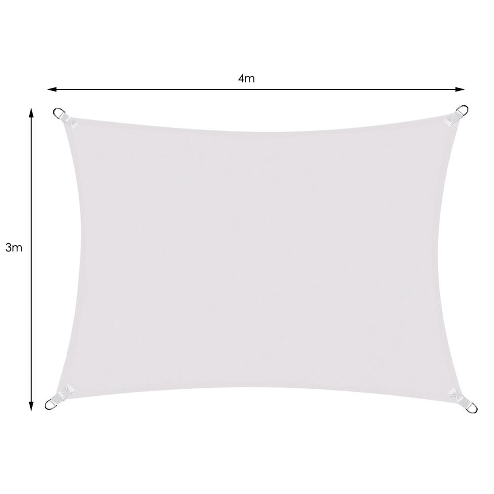 Copertina prelata de soare Sersimo SN133, dreptunghiulara, impermeabila cu protectie UV, 4x3m, gri deschis