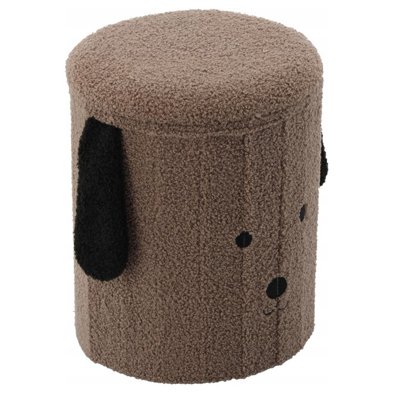 Taburet pentru copii, pliabil cu spatiu depozitare, 80kg, 28×34 cm, maro
