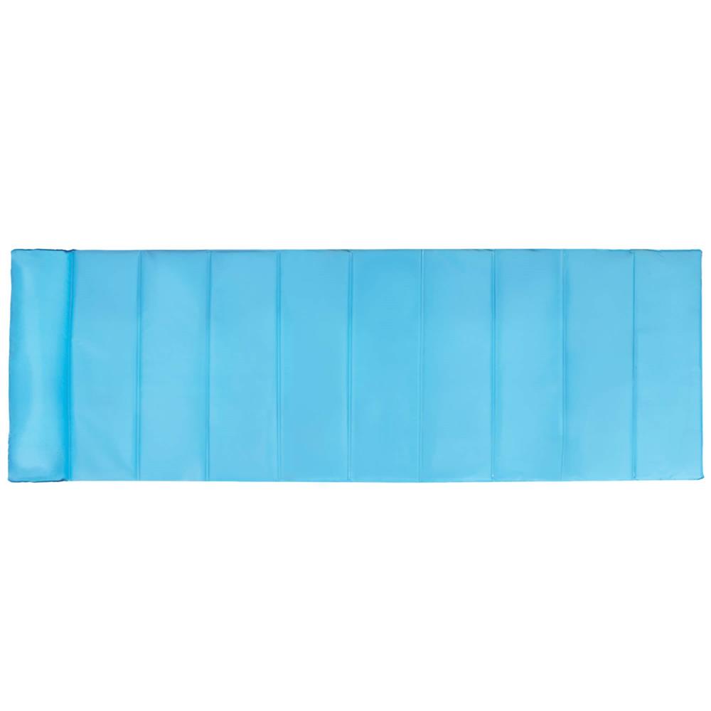 Saltea pentru plaja pliabila, din spuma, ultra-usoara, cu maner de transport, 60x180cm, albastru