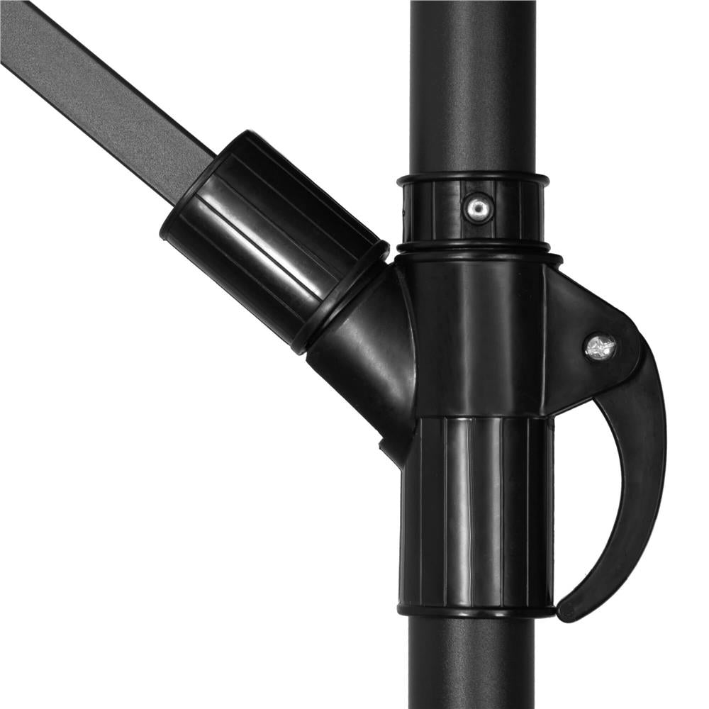 Umbrela de gradina cu brat lateral banana, cu husa, 300cm, bej