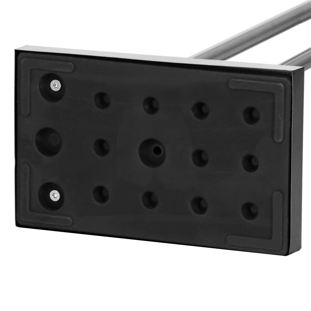 Suport metalic de baie pentru prosoape, cu 2 brate, 80 cm, argintiu cromat