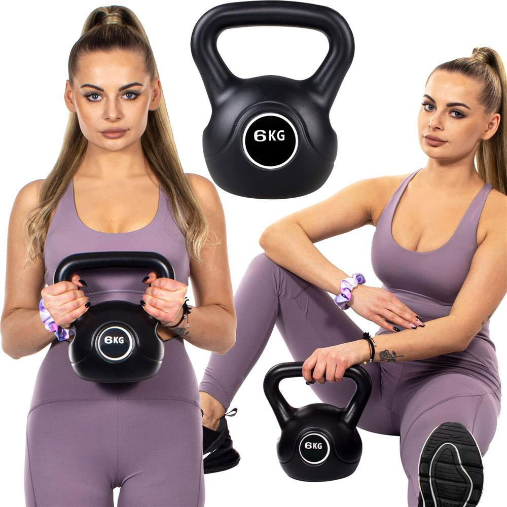 Gantera Kettlebell 6kg Neagra