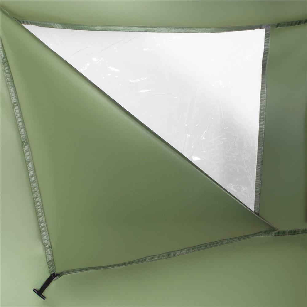 Cort camping, impemeabil, 2 camere + hol, 4 locuri, 460x200x245cm, verde - 9