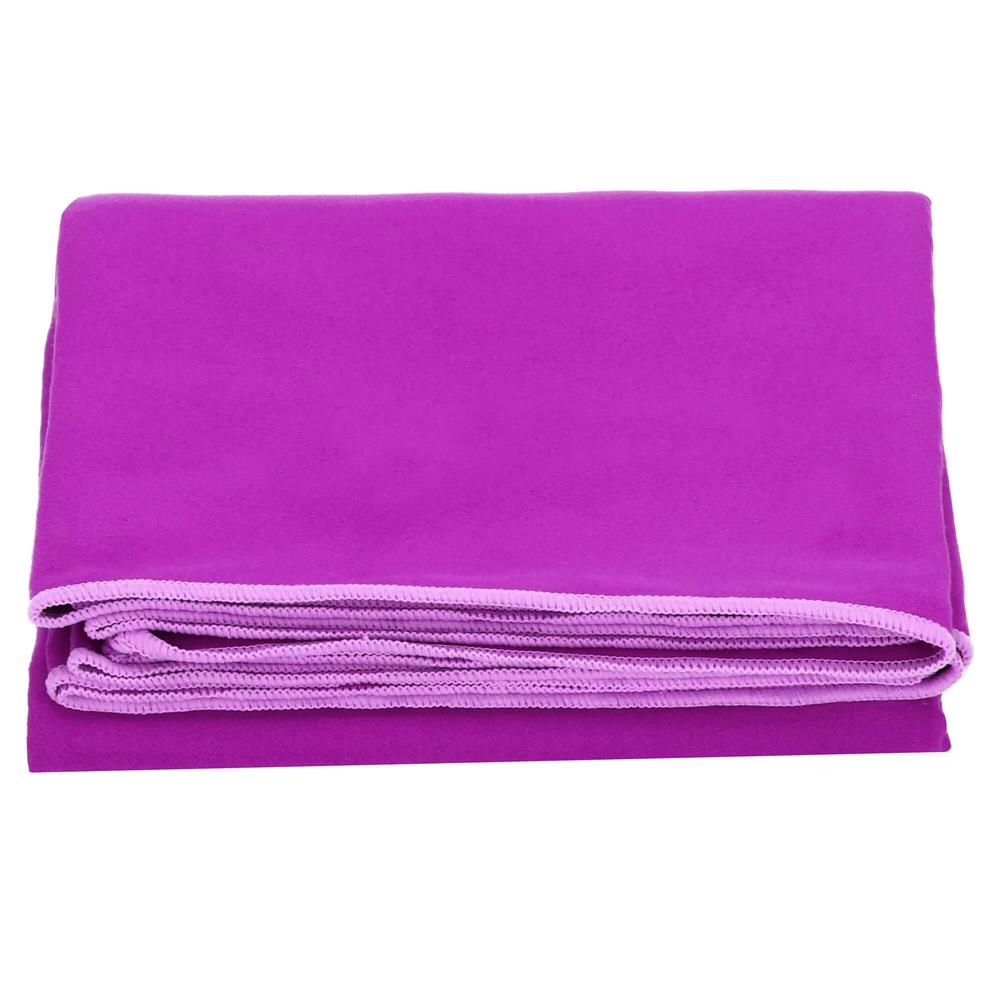 Prosop de plaja cu uscare de rapida, husa de transport, 75x150cm, violet