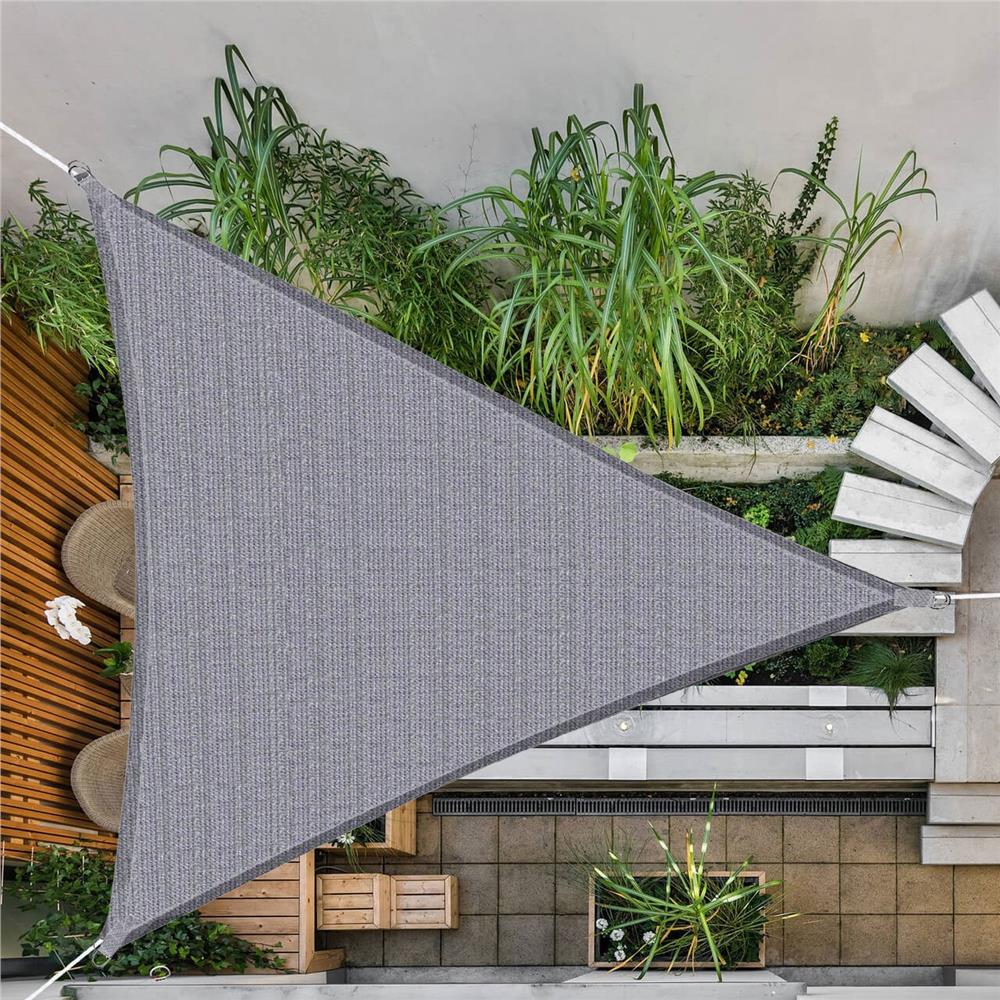 Copertina prelata de soare, triunghiulara, impermeabila cu protectie UV, 3x3x3m, gri