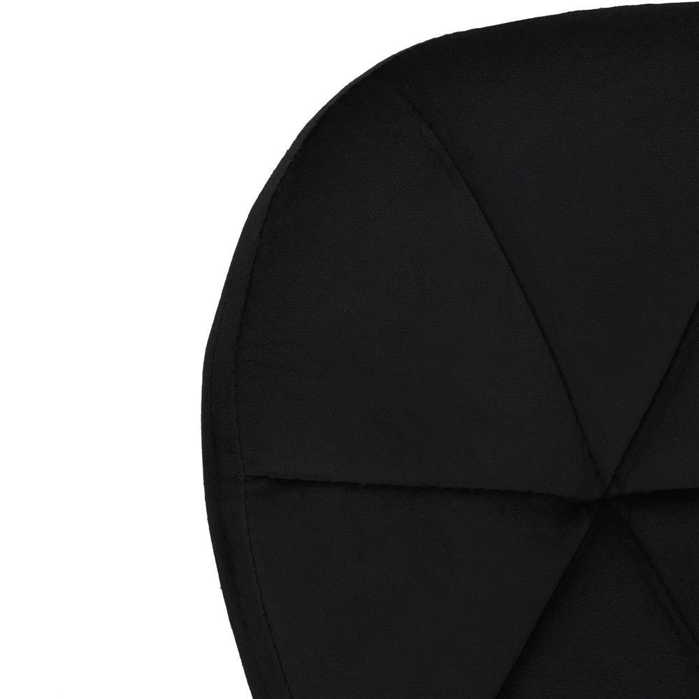Set 4 scaune dining Torino pentru bucatarie tapitat cu catifea, 40x72cm, negru