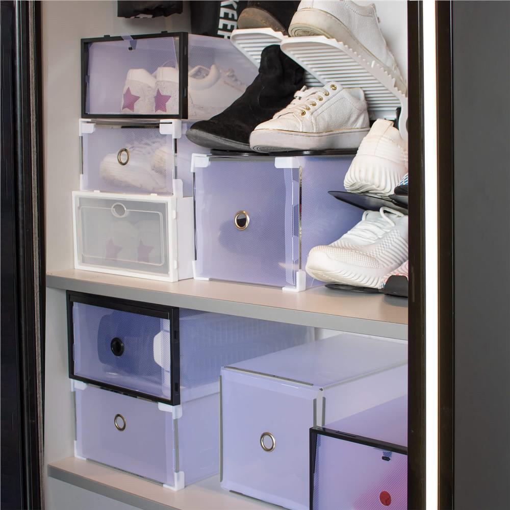 Set 10 cutii organizare pentru pantofi, 34x22x13, transparent