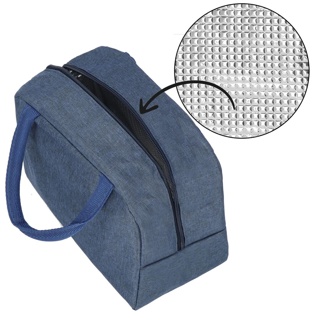 Geanta frigorifica cu izolatie termica pentru mancare, 21x10x23cm, albastru - 11