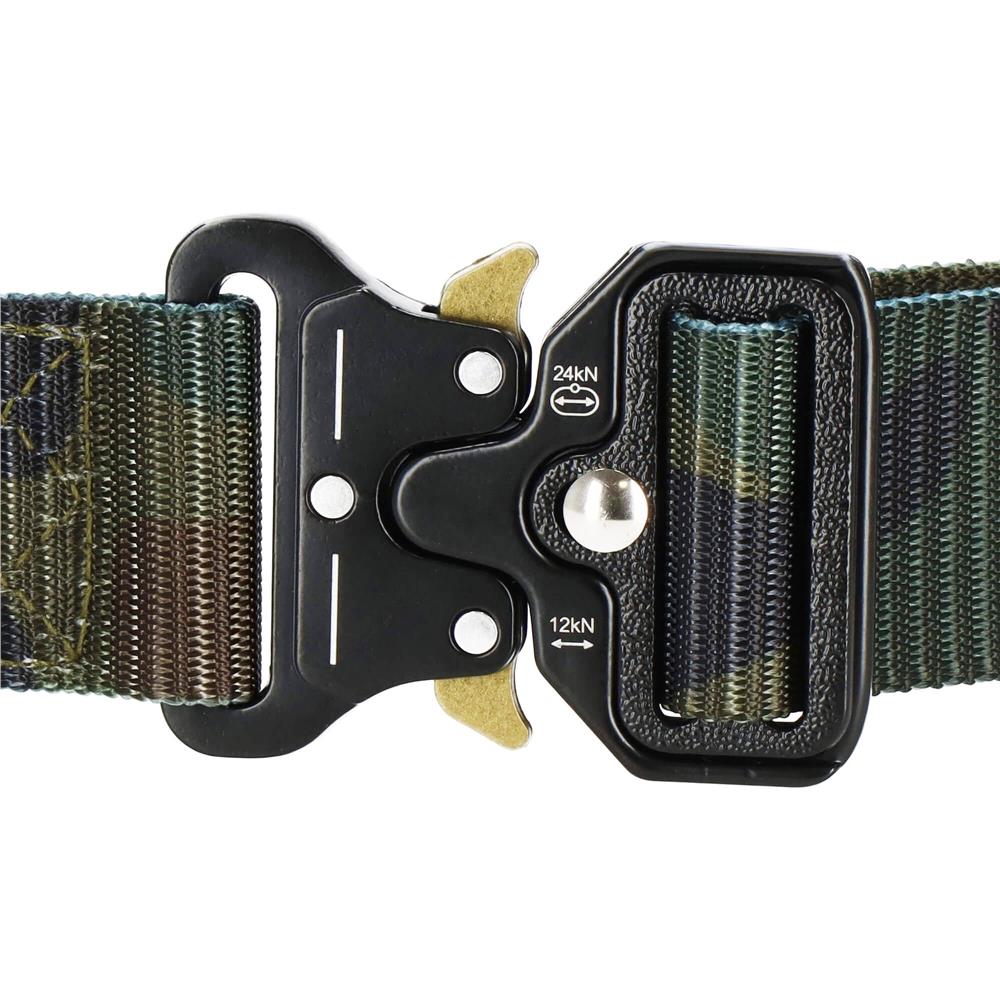 Curea centura Tactical Combat pentru barbati 3.7x125cm, rezistent, verde camuflaj