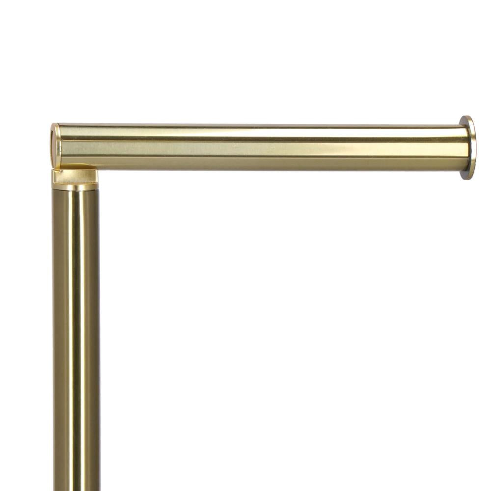 Suport hartie igienica 2 in 1 cu tija mobila, 68.5cm, auriu - 11