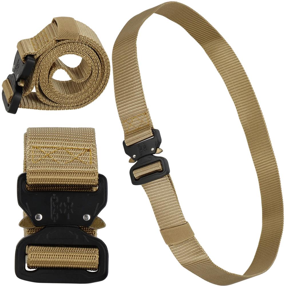 Curea centura Tactical Combat pentru barbati 3.7x125cm, rezistent, maro