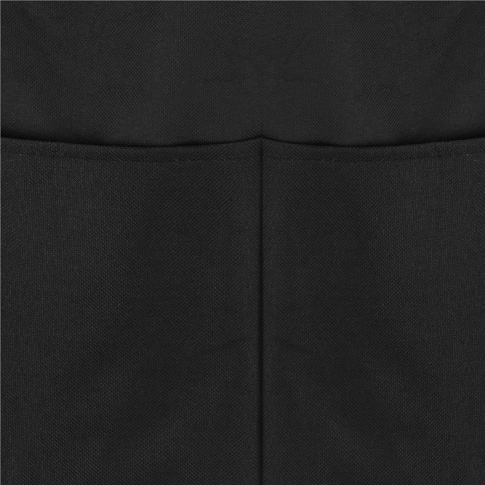 Cos de rufe cu 3 compartimente, cadru aluminiu, 68x40x60cm, 146 litri, negru