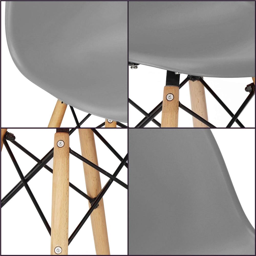 Scaun dining Scandinav pentru bucatarie, 38x42x82cm, gri inchis
