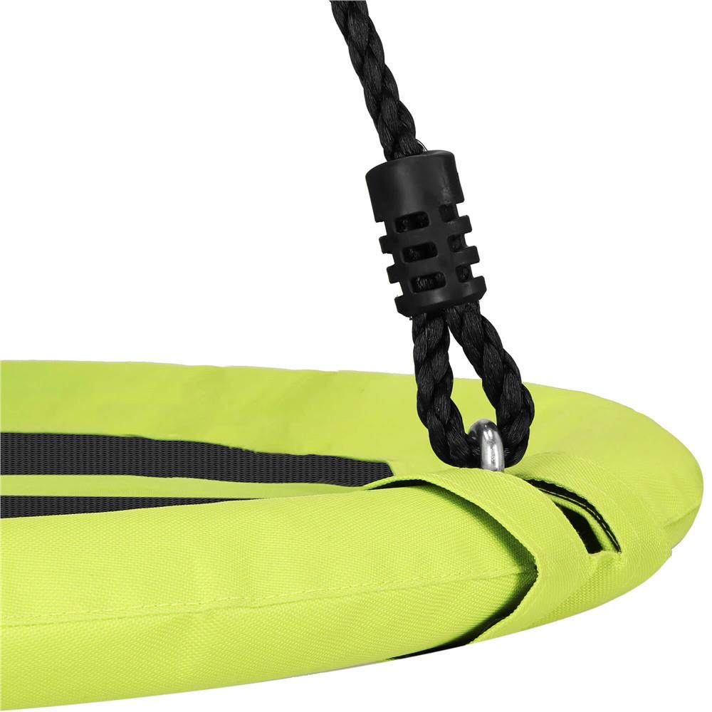 Leagan tip cuib Sersimo NS22, diametru 110cm, inaltime reglabila, pentru exterior, sarcina 150 kg, Verde Negru
