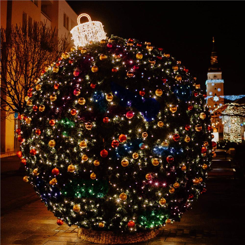 Instalatie lumini pentru bradul de Craciun, 17,5 metri, 300 LED-uri, 8 functii, multicolor
