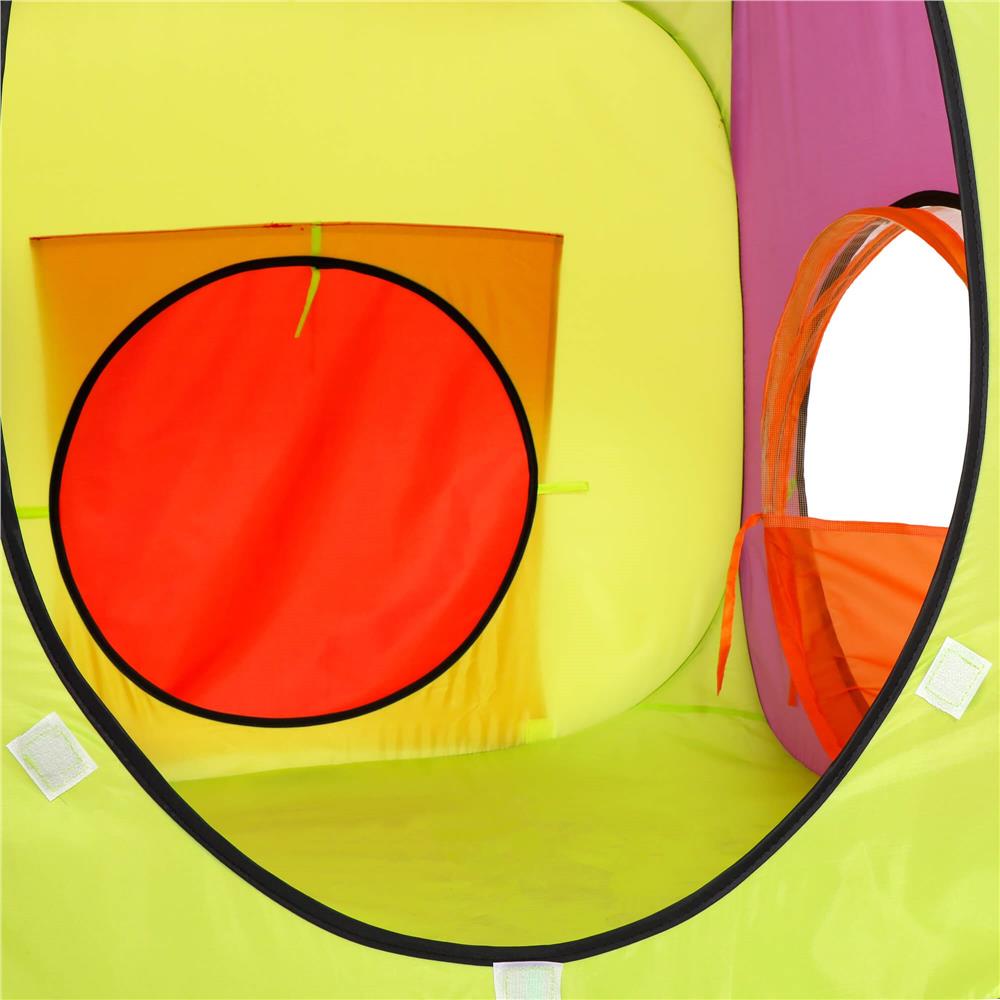 Loc de joaca 3 in 1 pentru copii, multifunctional, casuta, tunel si cort, 385x120x115cm, multicolor