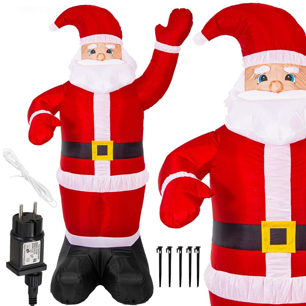 Figurina Mos Craciun, gonflabila, cu iluminare LED, umflare automata, 180cm - 9