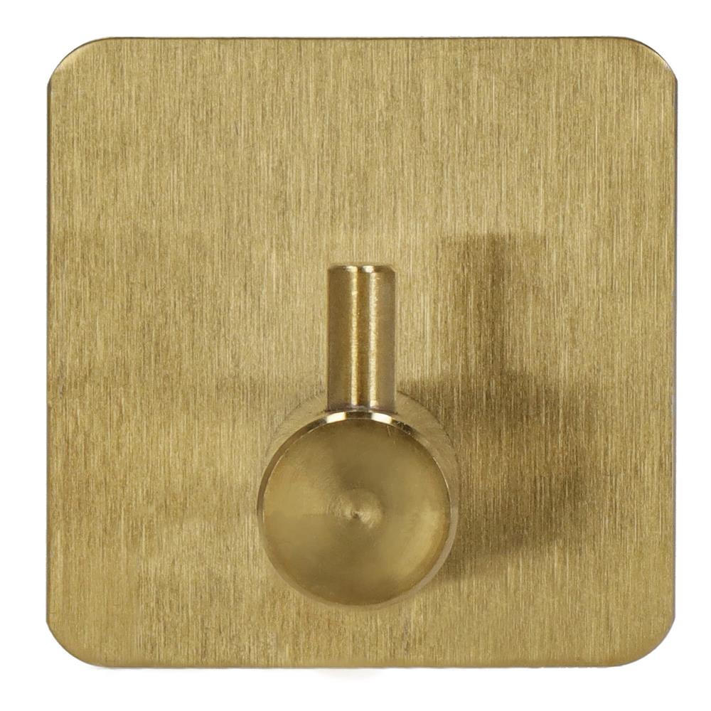Set 4 agatatori tip cuier pentru baie, sistem fixare inclus, aluminiu, auriu