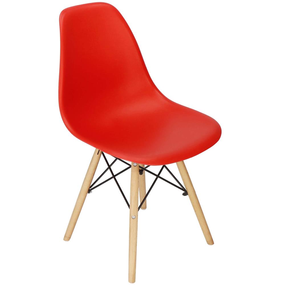 Set 4 scaune dining Scandinav pentru bucatarie, 38x42x82cm, rosu
