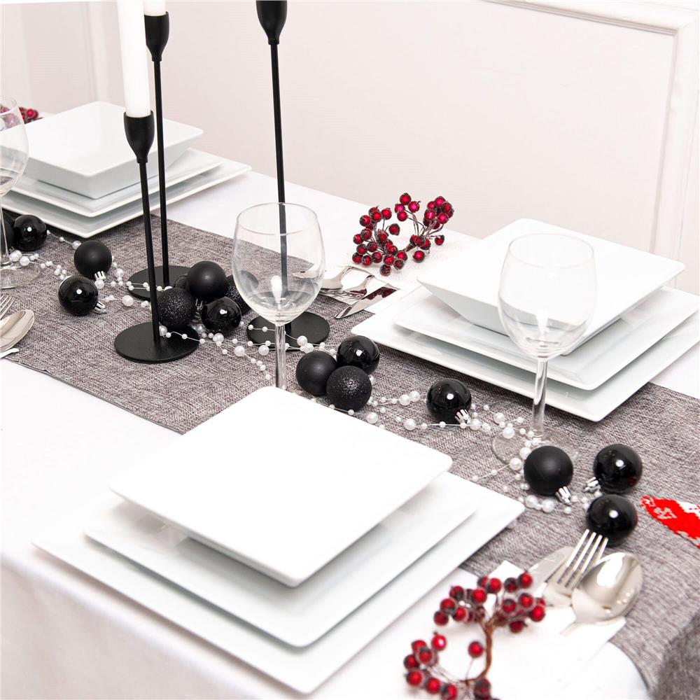 Set globuri de Craciun, 20 bucati, 3 modele, 4cm, negru