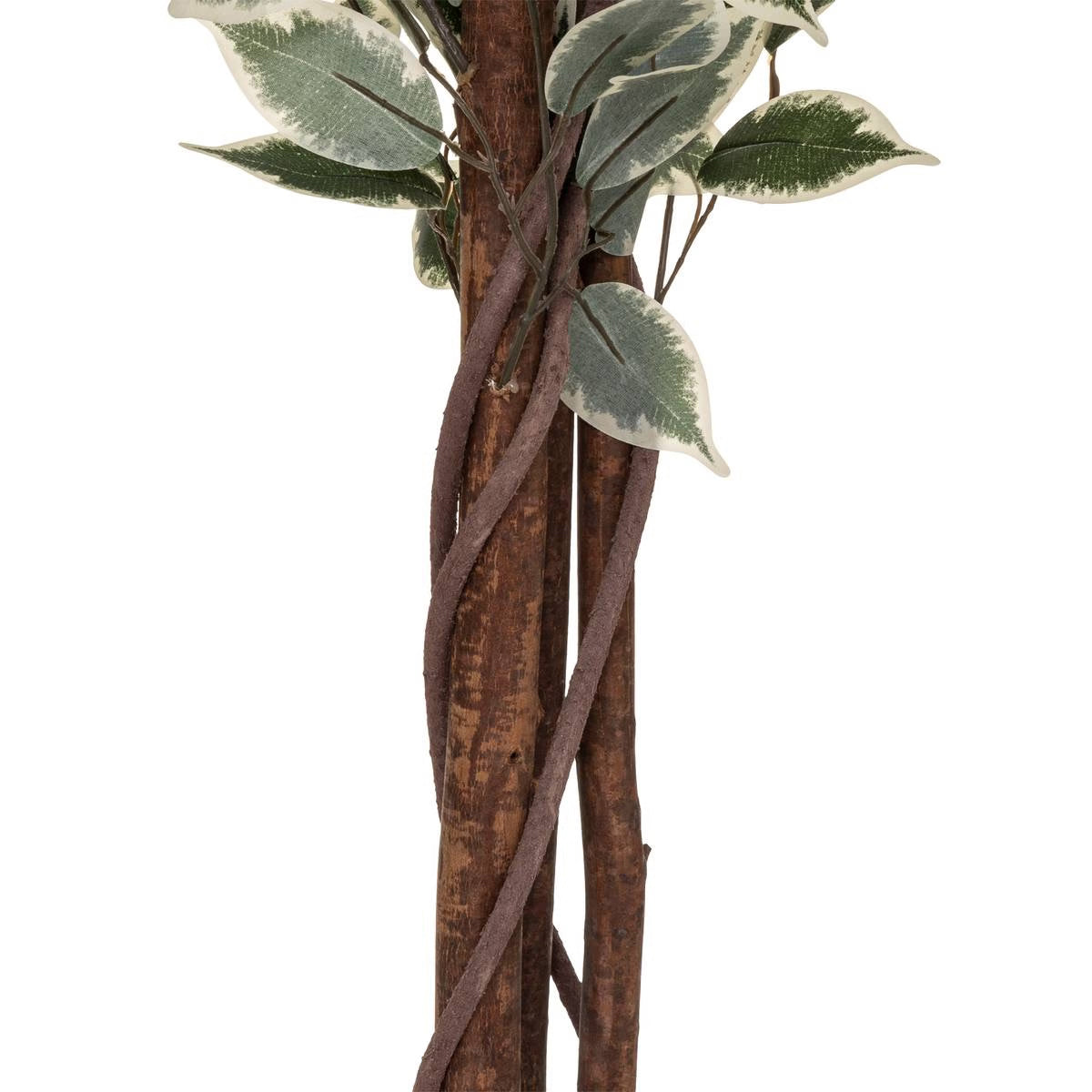 Planta artificiala Atmosphera Ficus cu ghiveci, 97x86x185 cm, verde in doua nunante