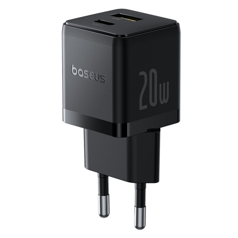 INCARCATOR retea Baseus Palm, Quick Charge 20W, 1 x USB Type-C, 1 x USB, negru "P10111608113-00" - 6932172672737