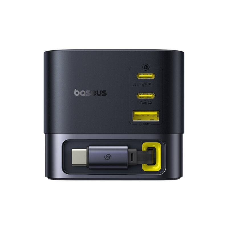INCARCATOR retea Baseus Super GaN, Quick Charge 100W, 3 x USB Type-C, 1 x USB, negru "P10164001123-00" - 6932172668938
