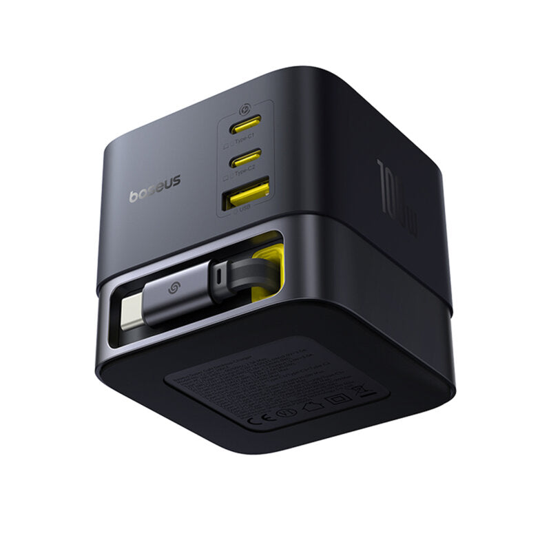 INCARCATOR retea Baseus Super GaN, Quick Charge 100W, 3 x USB Type-C, 1 x USB, negru "P10164001123-00" - 6932172668938