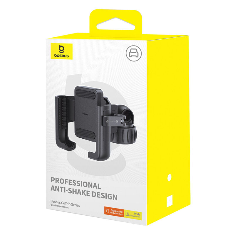 SUPORT bicicleta Baseus GoTrip pt SmartPhone, fixare de bare de diferite dimensiuni, negru "C40572301111-00" - 6932172658342