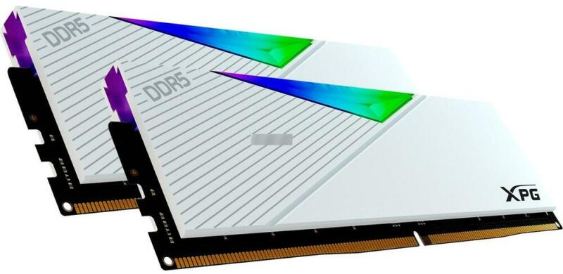 Memorie DDR Adata - gaming DDR5 32GB, frecventa 6400MHz, latenta CL32, 16GB x 2 module, radiator alb, iluminare RGB, XPG LANCER RGB "AX5U6400C3216G-DCLARWH"