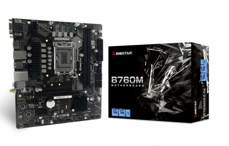 Placa de baza Biostar "B760MX2­E", skt. LGA 1700, chipset Intel B760, mATX, 2 x DDR5 max. 128 GB, USB 3.2 gen 1, 4 x SATA, 2 x M.2, PCIe 4.0, HDMI, VGA/DVI, "B760MX2­E"