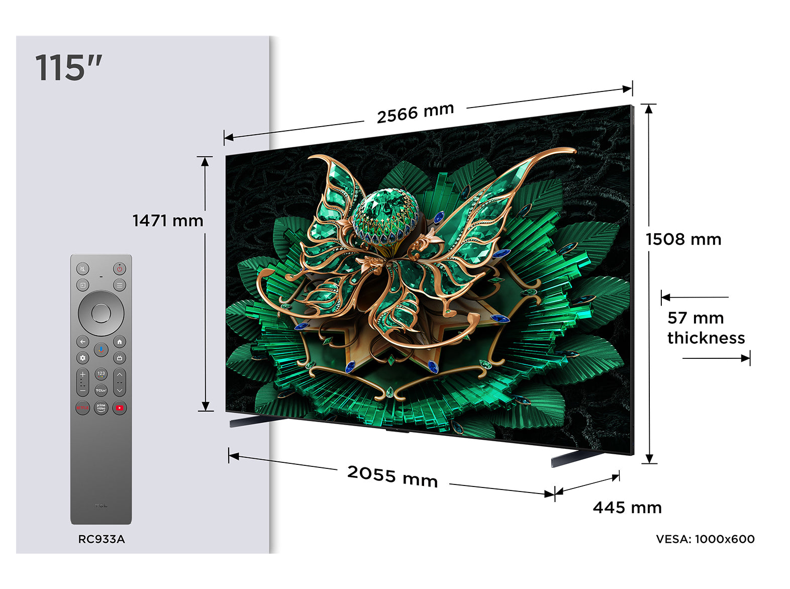 MiniLED TV 4K 115" (291cm) TCL 115C7K "115C7K"