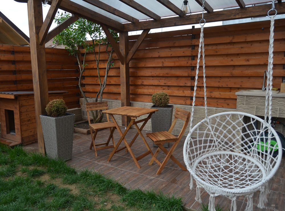 Set masa patrata plianta, cu 2 scaune pliante, gradina sau balcon ART GARDEN