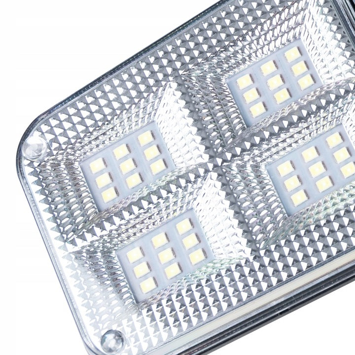 Proiector LED solar modular cu 3 lampi, senzor de miscare, 122LED-uri, cu telecomanda