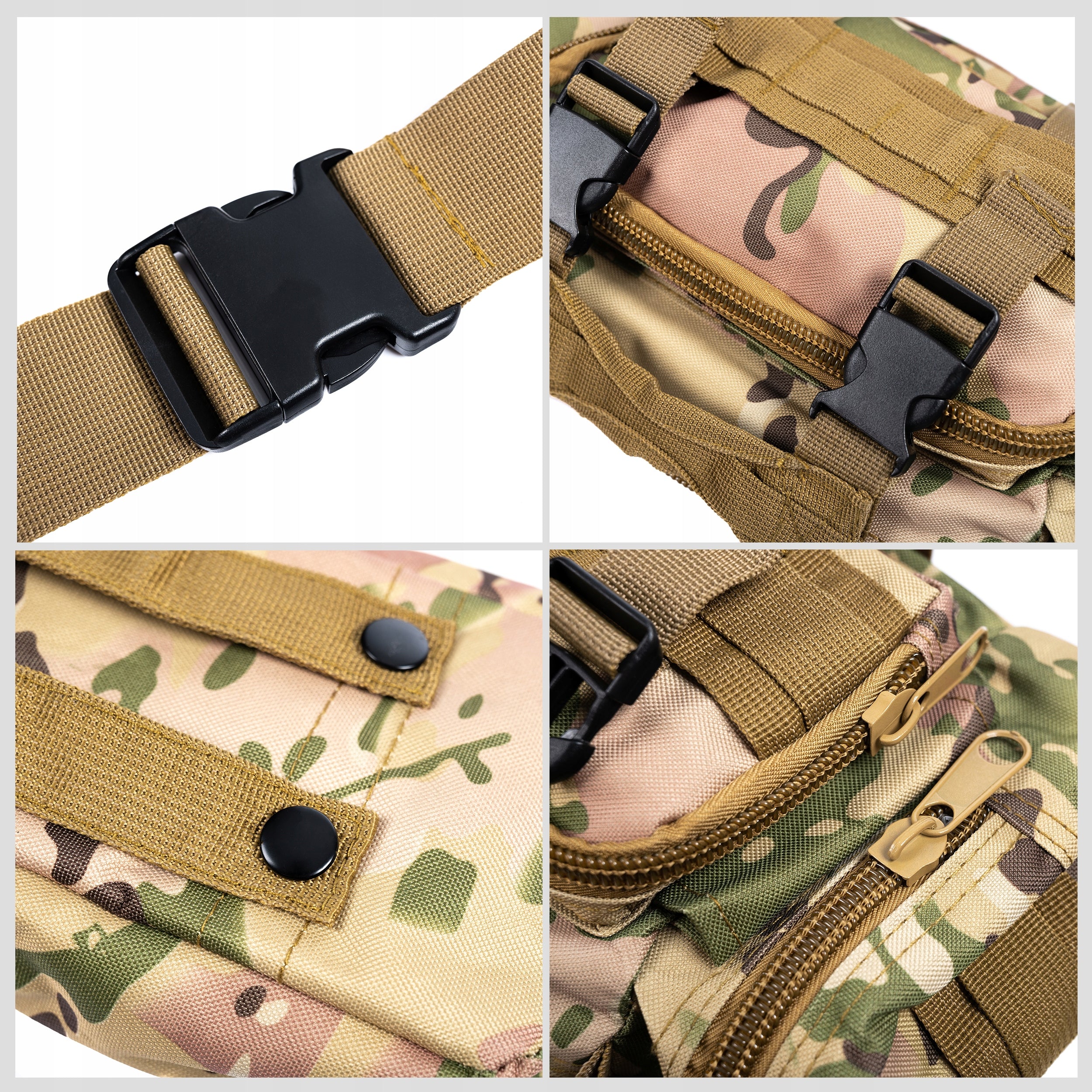 Rucsac militar pentru drumetie, impermeabil, ultra usor, 4 in 1, 50litri, culoare combat camuflaj
