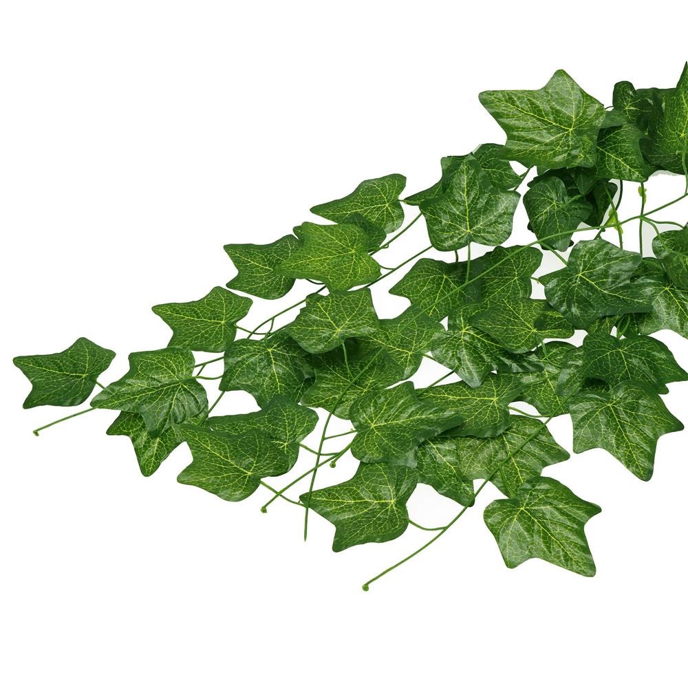 Set 6 ghirlande iedera artificiala pentru decorare, 6x208cm, frunze mici, verde
