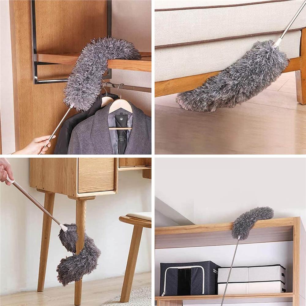 Pamatuf pentru praf cu coada telescopica pentru zone greu accesibile, 3 piese, 75-255 cm
