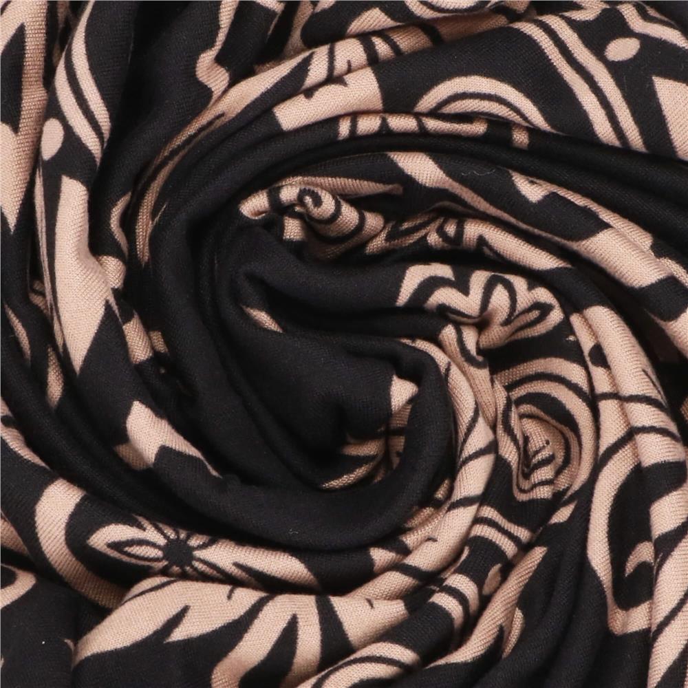 Husa pentru scaun, marime universala, poliester si spandex, 38x70cm, negru, bej